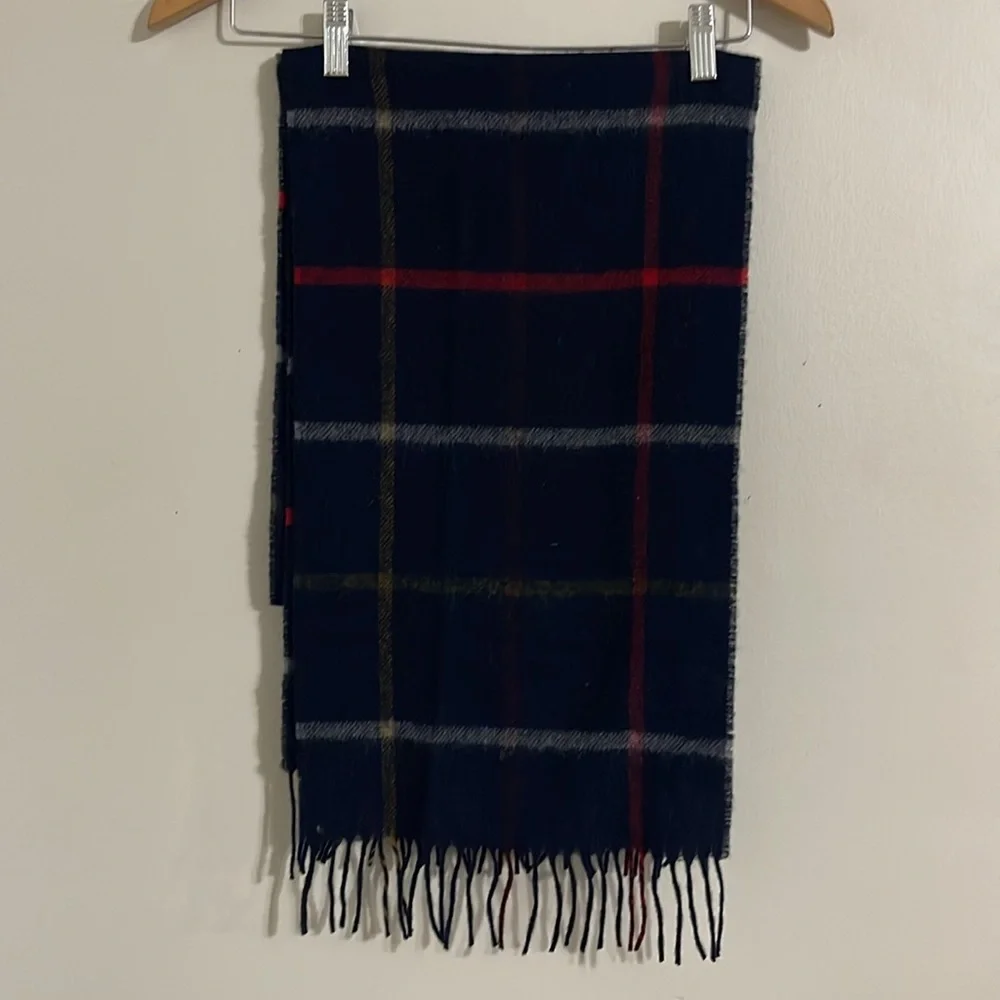 J.Crew men’s plaid wool scarf by Moon woven in England